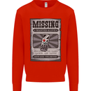 Wanted Remote Control Funny TV Lost Misplaced Mens Sweatshirt Jumper Bright Red