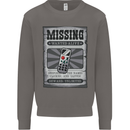 Wanted Remote Control Funny TV Lost Misplaced Mens Sweatshirt Jumper Charcoal