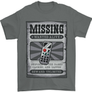 Wanted Remote Control Funny TV Lost Misplaced Mens T-Shirt 100% Cotton Charcoal