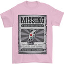 Wanted Remote Control Funny TV Lost Misplaced Mens T-Shirt 100% Cotton Light Pink