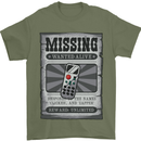 Wanted Remote Control Funny TV Lost Misplaced Mens T-Shirt 100% Cotton Military Green
