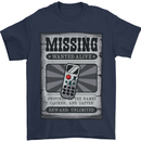 Wanted Remote Control Funny TV Lost Misplaced Mens T-Shirt 100% Cotton Navy Blue