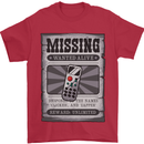 Wanted Remote Control Funny TV Lost Misplaced Mens T-Shirt 100% Cotton Red