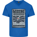 Wanted Remote Control Funny TV Lost Misplaced Mens V-Neck Cotton T-Shirt Royal Blue