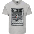 Wanted Remote Control Funny TV Lost Misplaced Mens V-Neck Cotton T-Shirt Sports Grey