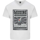 Wanted Remote Control Funny TV Lost Misplaced Mens V-Neck Cotton T-Shirt White