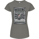 Wanted Remote Control Funny TV Lost Misplaced Womens Petite Cut T-Shirt Charcoal