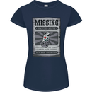 Wanted Remote Control Funny TV Lost Misplaced Womens Petite Cut T-Shirt Navy Blue