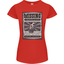 Wanted Remote Control Funny TV Lost Misplaced Womens Petite Cut T-Shirt Red