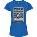 Wanted Remote Control Funny TV Lost Misplaced Womens Petite Cut T-Shirt Royal Blue