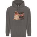Warm Cozy Funny French Bulldog Dog Mens 80% Cotton Hoodie Charcoal