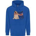 Warm Cozy Funny French Bulldog Dog Mens 80% Cotton Hoodie Royal Blue