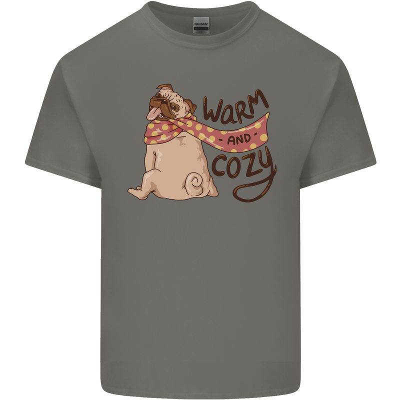 Warm Cozy Funny French Bulldog Dog Mens Cotton T-Shirt Tee Top Charcoal