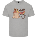 Warm Cozy Funny French Bulldog Dog Mens Cotton T-Shirt Tee Top Sports Grey