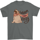 Warm Cozy Funny French Bulldog Dog Mens T-Shirt 100% Cotton Charcoal