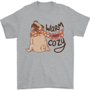 Warm Cozy Funny French Bulldog Dog Mens T-Shirt 100% Cotton Sports Grey