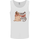 Warm Cozy Funny French Bulldog Dog Mens Vest Tank Top White