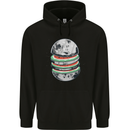 Watermelon Moon Space Planets Mens 80% Cotton Hoodie Black