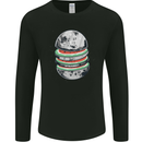Watermelon Moon Space Planets Mens Long Sleeve T-Shirt Black