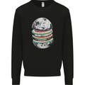 Watermelon Moon Space Planets Mens Sweatshirt Jumper Black