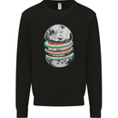 Watermelon Moon Space Planets Mens Sweatshirt Jumper Black