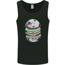 Watermelon Moon Space Planets Mens Vest Tank Top Black