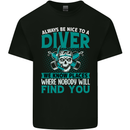 We Know Places Funny Diver Scuba Diving Mens Cotton T-Shirt Tee Top Black
