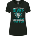 We Know Places Funny Diver Scuba Diving Womens Wider Cut T-Shirt Black