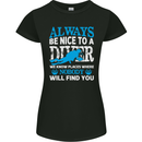 We Know Places Funny Scuba Diving Diver Womens Petite Cut T-Shirt Black