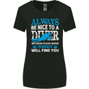 We Know Places Funny Scuba Diving Diver Womens Wider Cut T-Shirt Black
