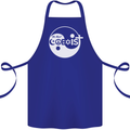 We Must Coexist World Peace Love Religion Hippy Cotton Apron 100% Organic Royal Blue
