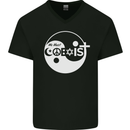 We Must Coexist World Peace Love Religion Hippy Mens V-Neck Cotton T-Shirt Black