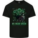 We Wear Green Mental Health Awareness Mens Cotton T-Shirt Tee Top Black