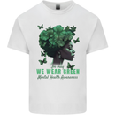 We Wear Green Mental Health Awareness Mens Cotton T-Shirt Tee Top White