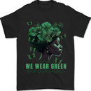 We Wear Green Mental Health Awareness Mens T-Shirt 100% Cotton Black