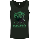 We Wear Green Mental Health Awareness Mens Vest Tank Top Black