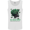 We Wear Green Mental Health Awareness Mens Vest Tank Top White