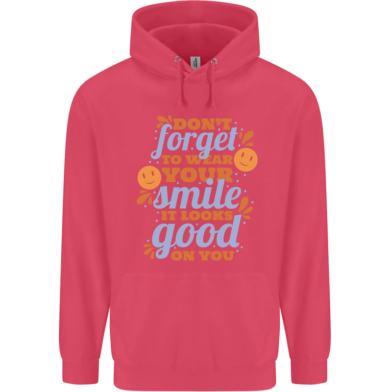 Wear Your Smile Feel Good Happy Joy Love Childrens Kids Hoodie Heliconia