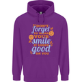 Wear Your Smile Feel Good Happy Joy Love Childrens Kids Hoodie Purple