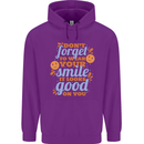 Wear Your Smile Feel Good Happy Joy Love Childrens Kids Hoodie Purple