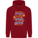 Wear Your Smile Feel Good Happy Joy Love Childrens Kids Hoodie Red