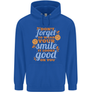 Wear Your Smile Feel Good Happy Joy Love Childrens Kids Hoodie Royal Blue