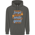 Wear Your Smile Feel Good Happy Joy Love Childrens Kids Hoodie Storm Grey