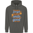 Wear Your Smile Feel Good Happy Joy Love Childrens Kids Hoodie Storm Grey