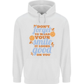 Wear Your Smile Feel Good Happy Joy Love Childrens Kids Hoodie White