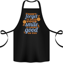 Wear Your Smile Feel Good Happy Joy Love Cotton Apron 100% Organic Black