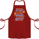 Wear Your Smile Feel Good Happy Joy Love Cotton Apron 100% Organic Maroon