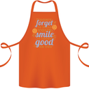 Wear Your Smile Feel Good Happy Joy Love Cotton Apron 100% Organic Orange