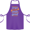 Wear Your Smile Feel Good Happy Joy Love Cotton Apron 100% Organic Purple