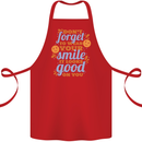 Wear Your Smile Feel Good Happy Joy Love Cotton Apron 100% Organic Red